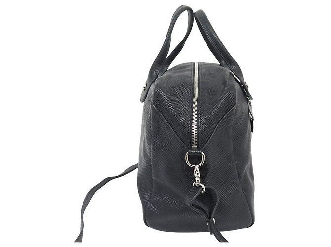 BORSA LONGCHAMP QUADRI 1206786001 IN PELLE GRAIN NERA CON TRACOLLA - vista 3