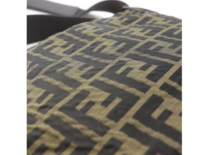 Borsa a Spalla Fendi Zucca Marrone - vista 12