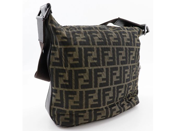 Borsa a Spalla Fendi Zucca Marrone - vista 3