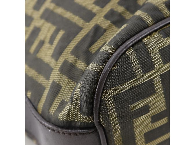 Borsa a Spalla Fendi Zucca Marrone - vista 4