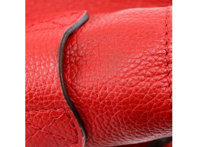 Céline Celine Luggage Micro Shopper Handtasche Rot - Ansicht 11