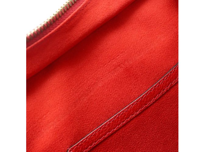 Céline Celine Luggage Micro Shopper Handtasche Rot - Ansicht 12
