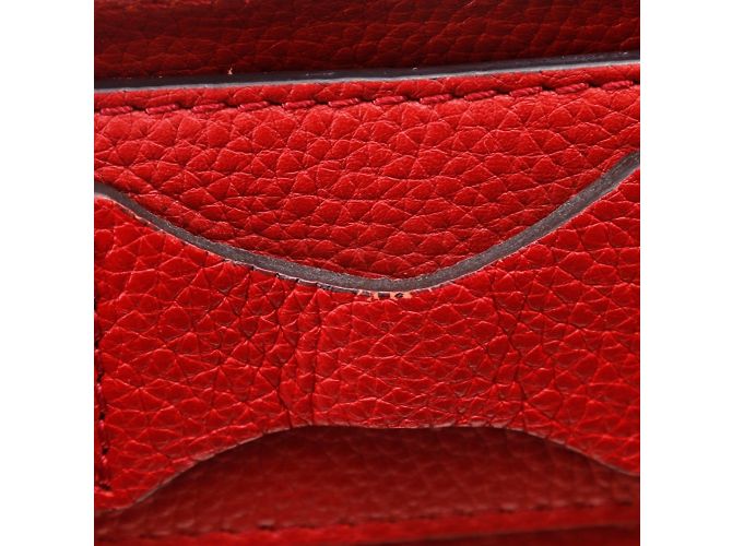 Céline Celine Luggage Micro Shopper Handtasche Rot - Ansicht 14