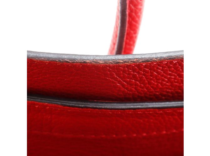 Céline Celine Luggage Micro Shopper Handtasche Rot - Ansicht 15