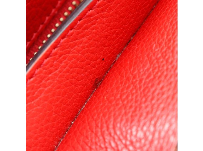 Céline Celine Luggage Micro Shopper Handtasche Rot - Ansicht 8