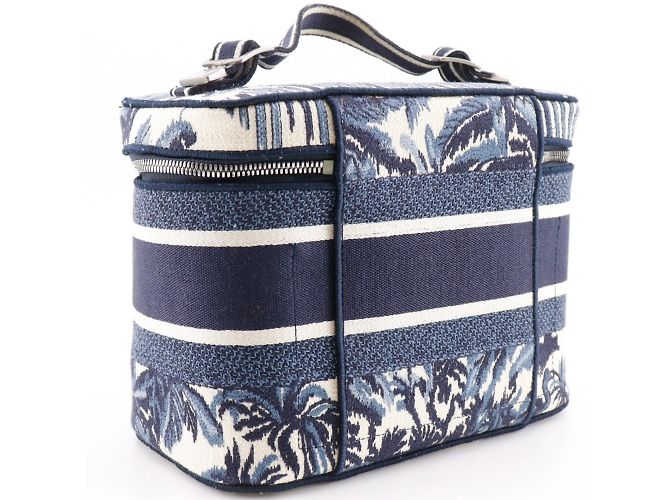 Borsa da viaggio Dior Christian Dior Bianco Blu navy - vista 3