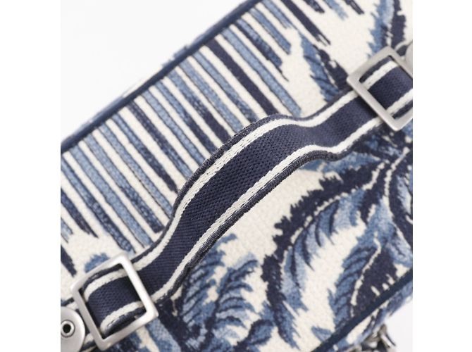Borsa da viaggio Dior Christian Dior Bianco Blu navy - vista 6