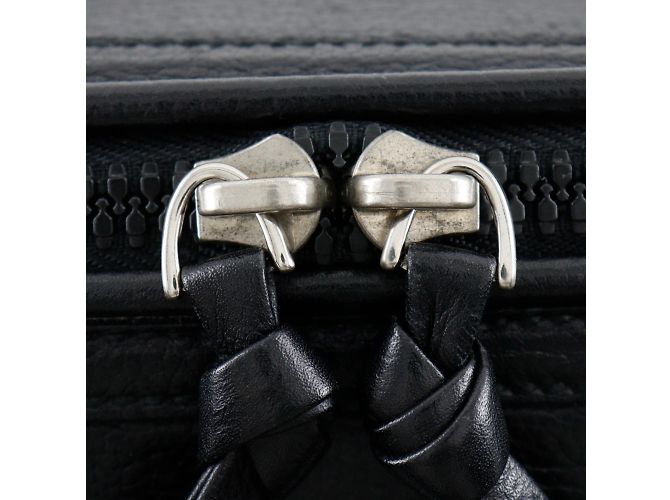 Bottega Veneta Canvas- und Leder-Shopper Braun Schwarz - Ansicht 15