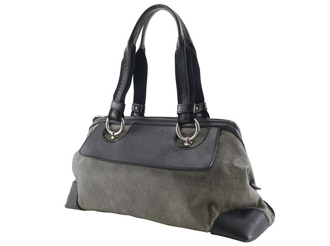 Bottega Veneta Canvas- und Leder-Shopper Braun Schwarz - Ansicht 2