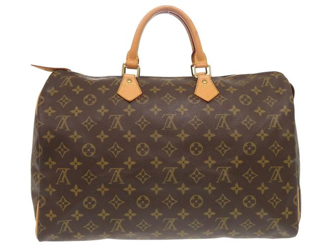 Borsa Louis Vuitton Speedy 40 Monogram Marrone Monogramma - vista 3