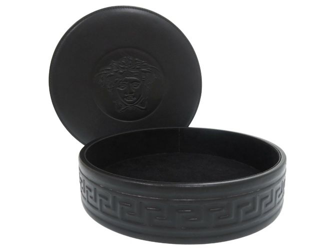 Boîte à bijoux en cuir noir Versace - vue 2