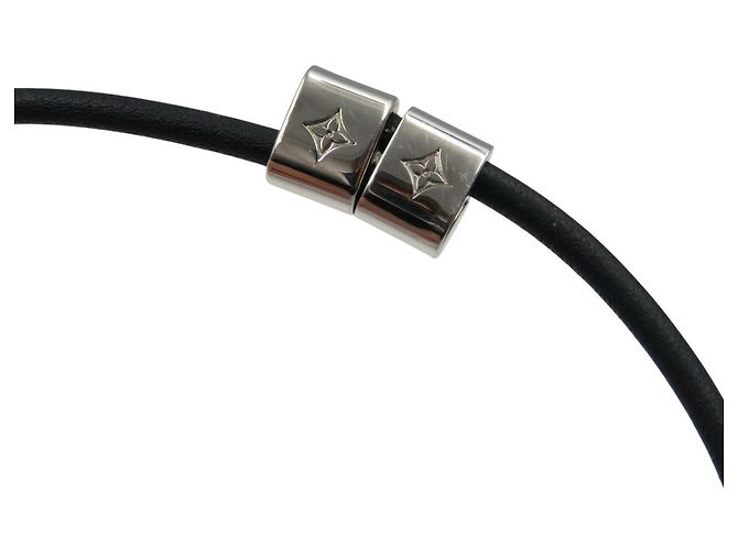 Bracciale charm Louis Vuitton Nero Argento - vista 4