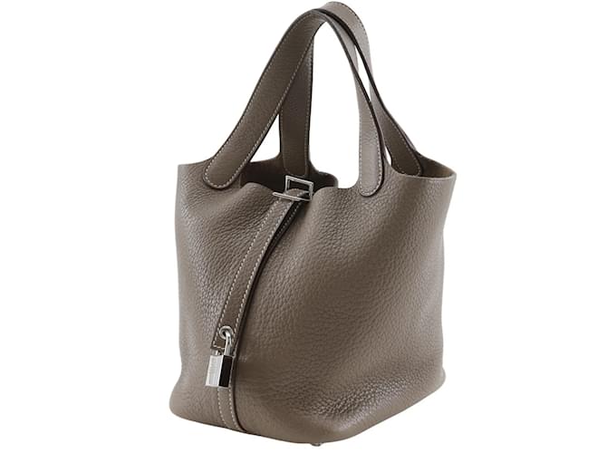 Hermès Borsa Hermes Picotin Lock 18 PM Taupe - vista 2