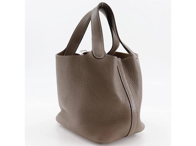 Hermès Borsa Hermes Picotin Lock 18 PM Taupe - vista 3