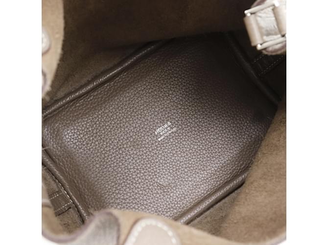 Hermès Borsa Hermes Picotin Lock 18 PM Taupe - vista 9