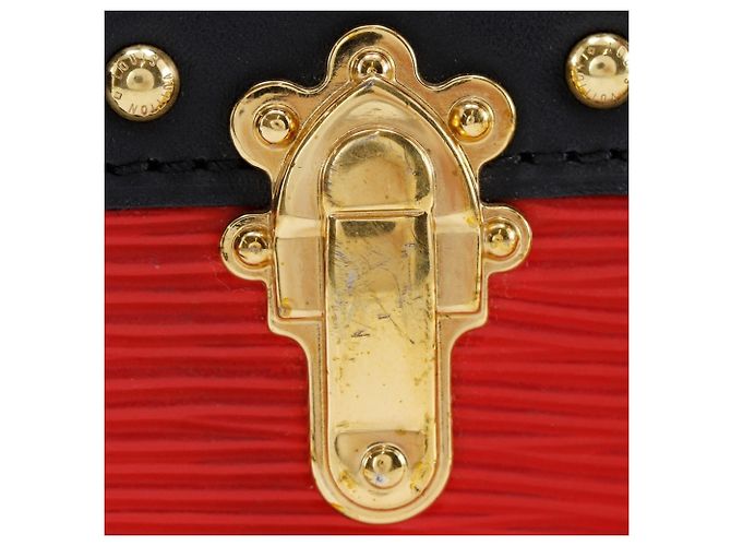 Clutch e borsa a spalla in pelle Epi Louis Vuitton Rosso - vista 11