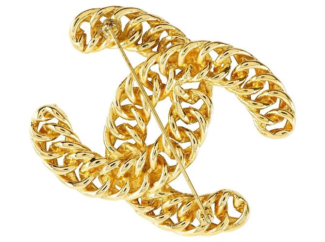 Spilla in catena placcata oro con marchio COCO di Chanel D'oro - vista 2