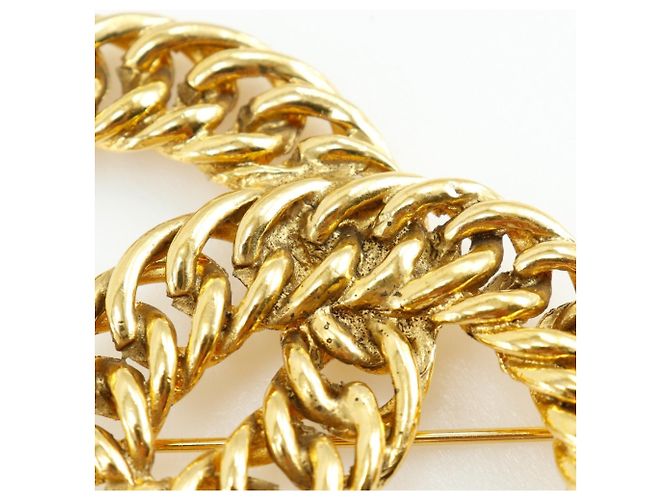 Spilla in catena placcata oro con marchio COCO di Chanel D'oro - vista 4