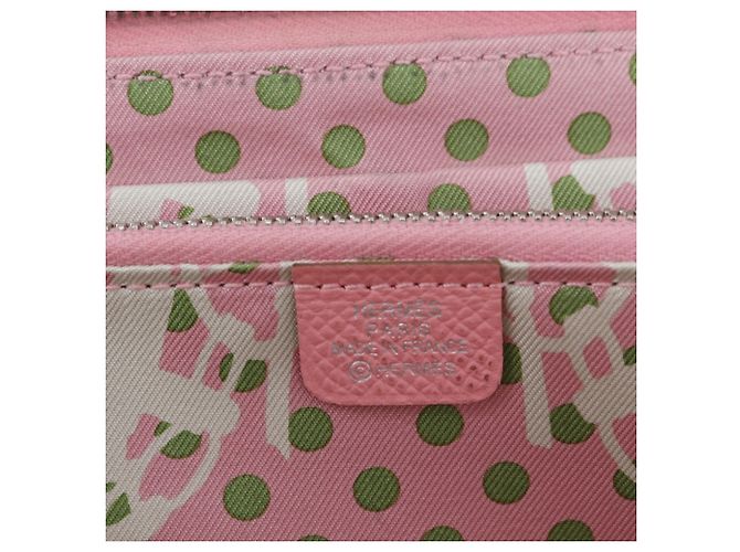 Cartera de seda Azap Long de Hermès Rosa - vista 10