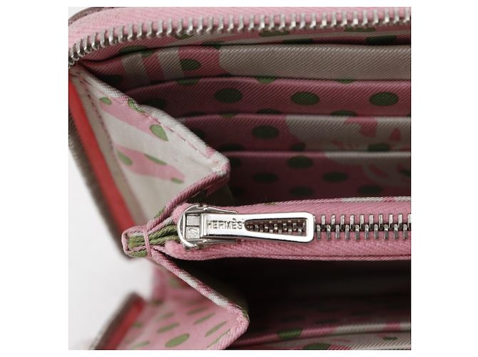 Cartera de seda Azap Long de Hermès Rosa - vista 11