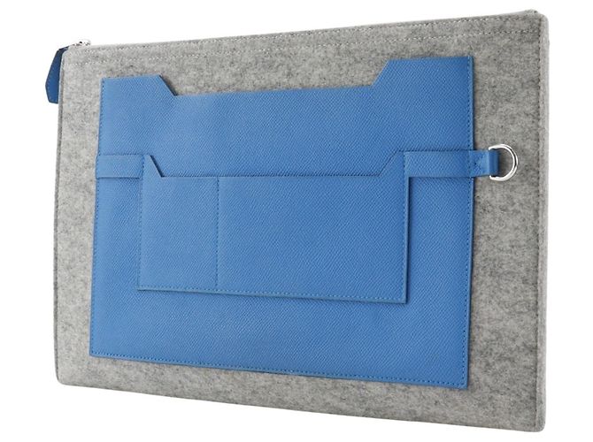 Hermès Borsa a tracolla Hermes Too Doo 37 Marrone Blu - vista 2
