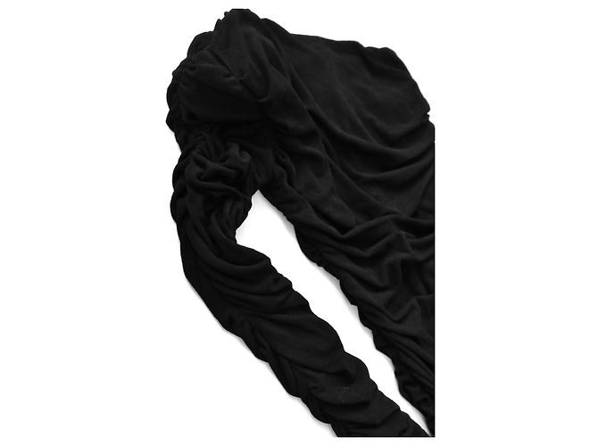 Schwarzes, gerafftes Minikleid mit einem Schulterträger von Alexandre Vauthier - Ansicht 3
