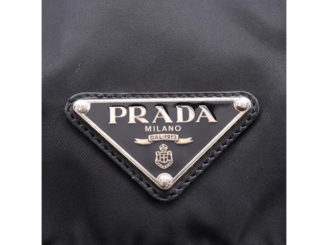Borsa a spalla in nylon Prada nera Nero - vista 11