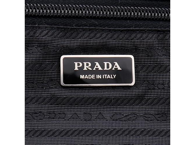 Borsa a spalla in nylon Prada nera Nero - vista 12