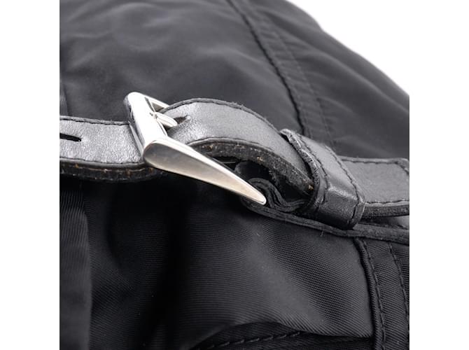 Borsa a spalla in nylon Prada nera Nero - vista 8