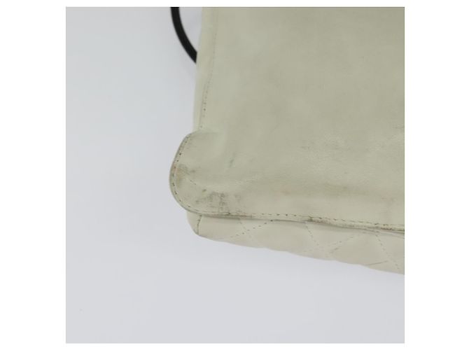 Borsa a Spalla CHANEL in Pelle di Agnello Bianca CC Auth BD1411 Bianco - vista 15