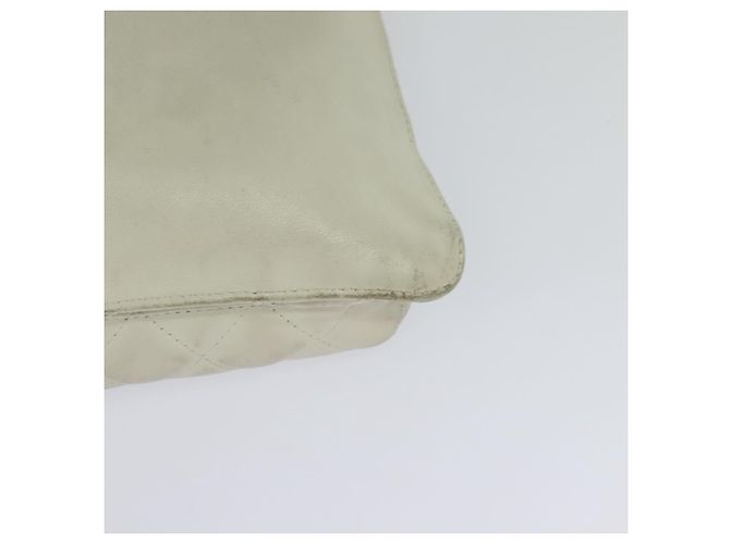 Borsa a Spalla CHANEL in Pelle di Agnello Bianca CC Auth BD1411 Bianco - vista 16