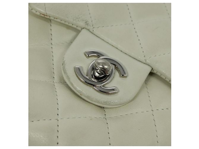 Borsa a Spalla CHANEL in Pelle di Agnello Bianca CC Auth BD1411 Bianco - vista 17