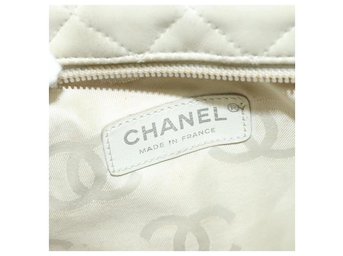 Borsa a Spalla CHANEL in Pelle di Agnello Bianca CC Auth BD1411 Bianco - vista 18