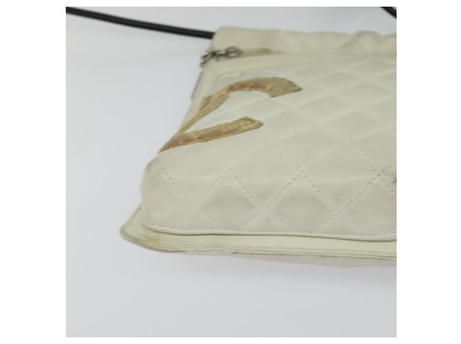 Borsa a Spalla CHANEL in Pelle di Agnello Bianca CC Auth BD1411 Bianco - vista 9