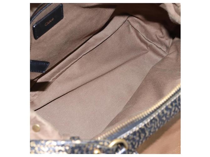 Chloé Borsa a mano in pelle Chloe 2 vie oro Auth sw191 D'oro - vista 11