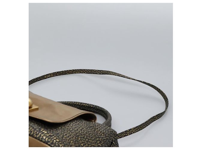 Chloé Borsa a mano in pelle Chloe 2 vie oro Auth sw191 D'oro - vista 15