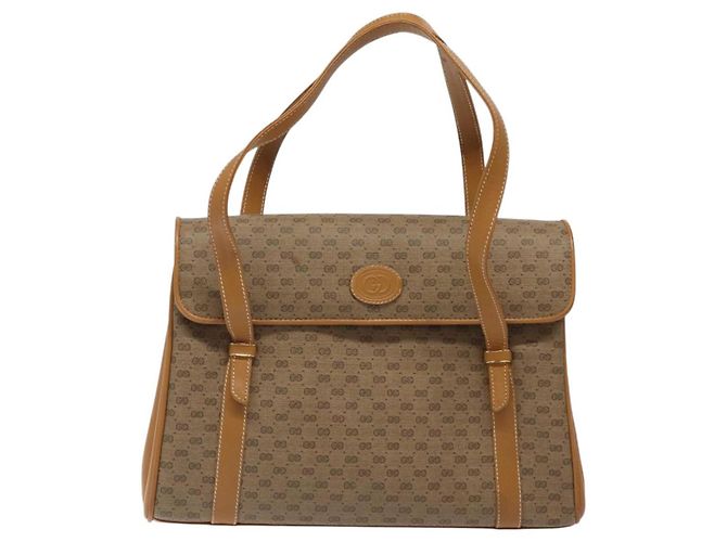 Gucci Borsa a mano Micro GG Supreme in PVC beige e oro 000 406 4857 Auth ki5660 D'oro - vista 13