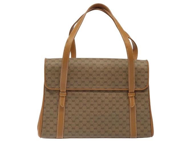 Gucci Borsa a mano Micro GG Supreme in PVC beige e oro 000 406 4857 Auth ki5660 D'oro - vista 2