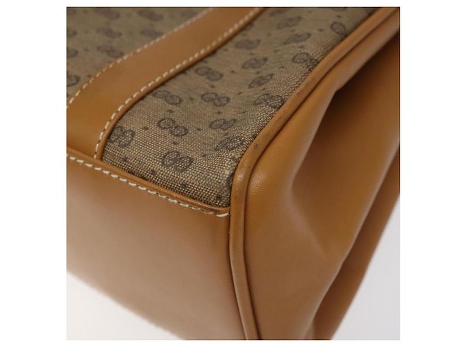 Gucci Borsa a mano Micro GG Supreme in PVC beige e oro 000 406 4857 Auth ki5660 D'oro - vista 9