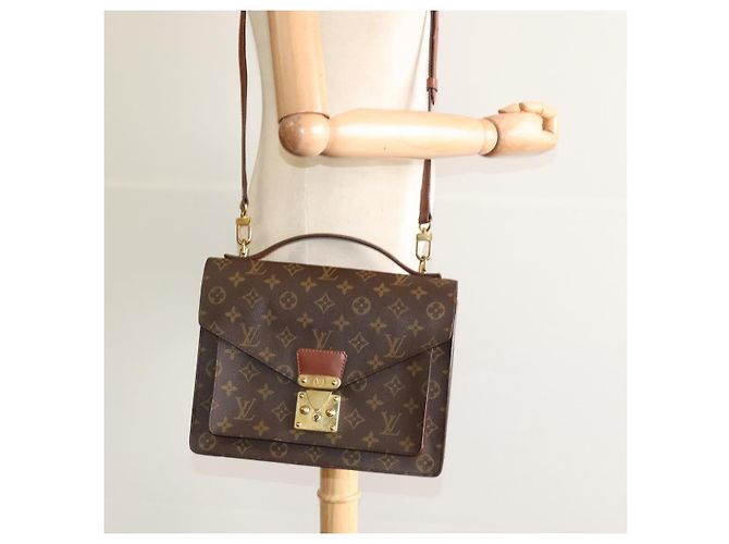 LOUIS VUITTON Monogram Monceau 28 Borsa a Mano M51185 LV Auth BD1270 Monogramma - vista 24