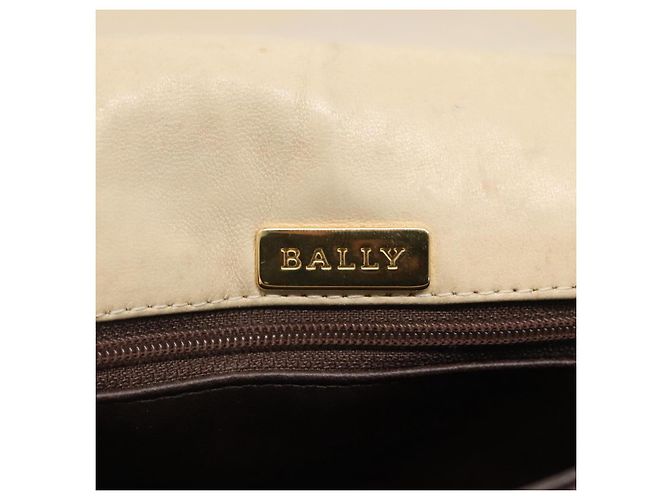 Borsa a Spalla BALLY in Pelle Beige Auth BD1284 - vista 10