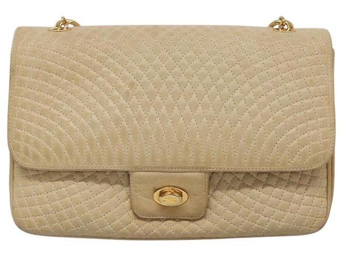 Borsa a Spalla BALLY in Pelle Beige Auth BD1284 - vista 13