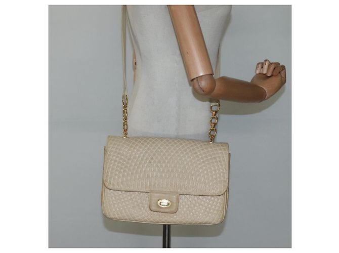Borsa a Spalla BALLY in Pelle Beige Auth BD1284 - vista 20
