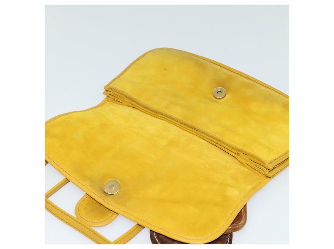 Borsa a Spalla Miu Miu in Pelle Scamosciata Gialla Auth 116150 Giallo - vista 9