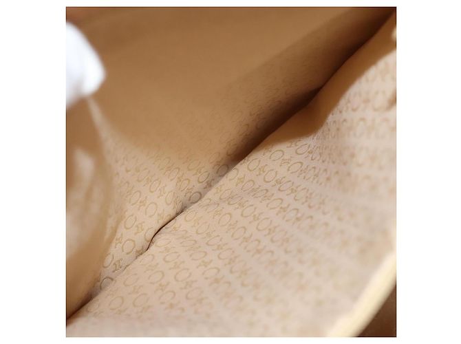 Céline Borsa tote in tela Macadam Celine in suede bianco e oro Auth mr1231 D'oro - vista 11