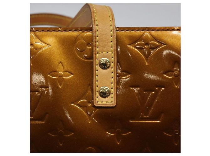 LOUIS VUITTON Monogram Vernis Reade MM Borsa a Mano Bronzo M91143 LV Auth ep8272 - vista 10