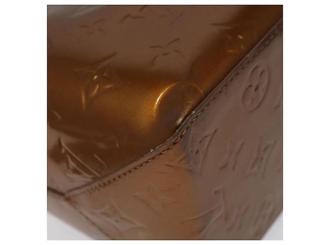LOUIS VUITTON Monogram Vernis Reade MM Borsa a Mano Bronzo M91143 LV Auth ep8272 - vista 15