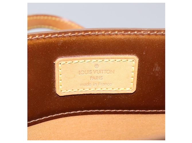 LOUIS VUITTON Monogram Vernis Reade MM Borsa a Mano Bronzo M91143 LV Auth ep8272 - vista 17