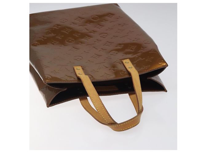 LOUIS VUITTON Monogram Vernis Reade MM Borsa a Mano Bronzo M91143 LV Auth ep8272 - vista 6