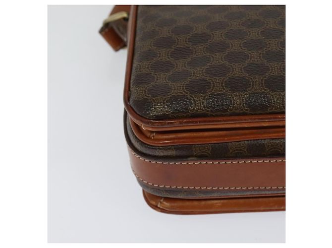 Céline Borsa a spalla in tela Macadam CELINE in pelle PVC marrone oro Auth 116597 D'oro - vista 16